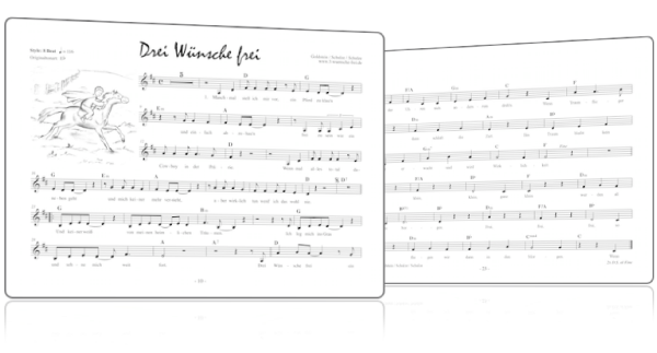 Leadsheet mit Akkordsymbolen