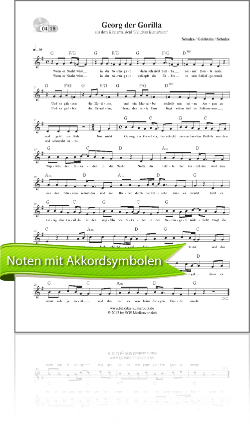 Noten mit Akkorden