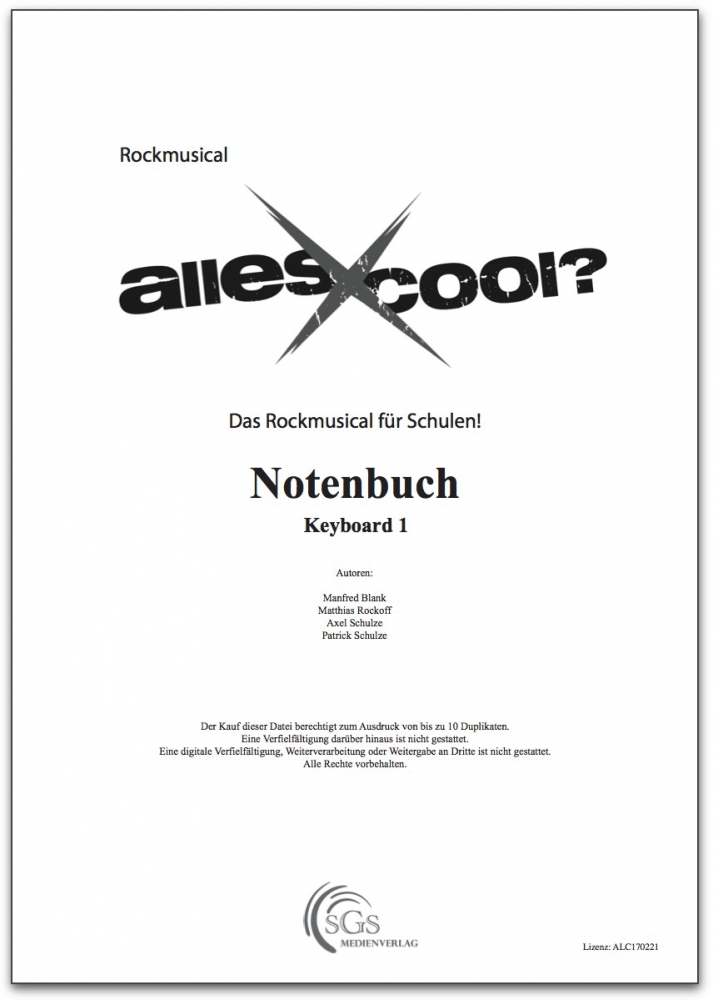 Bild 1 von Alles Cool - Notenbuch Keyboard 1 (PDF-Download)