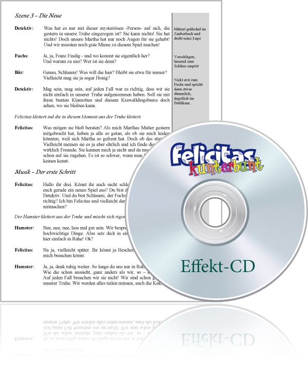 Bild 1 von Felicitas Kunterbunt Technikskript mit Effekt-CD