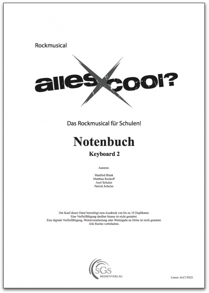 Bild 1 von Alles Cool - Notenbuch Keyboard 2 (PDF-Download)